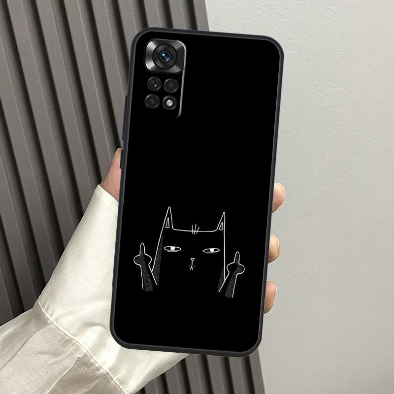 

Забавный Милый Кот Лайн-арт Чехол Для Xiaomi Redmi Note 13 Pro 14 12 11 10 15 Pro Plus Redmi 14C 13C 15C 10C 12C 15 Funda Redmi 14C