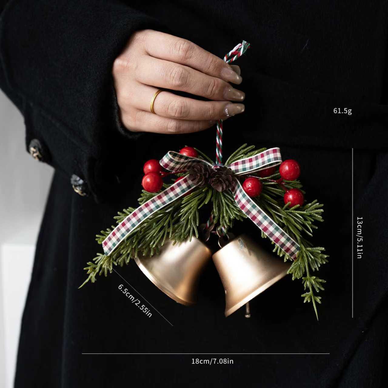 New In-Stock Cross-Border Christmas Tree Bells, Bows & Irregular Hanging Ornaments & Door Decorations