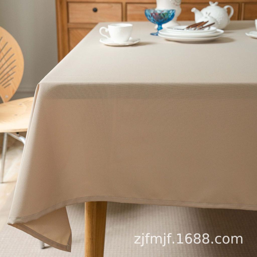 Cloth Dad Solid Color Rectangular Dining Table Cloth Household Coffee Table Dust Cover Cloth Living Room Kitchen Round Table Cloth
