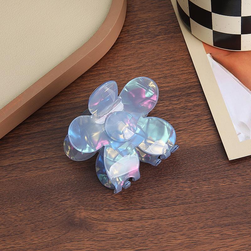 French Atmosphere~ Fairy Transparent Flower Hairpin Grab Clip Female Advanced Sense Back Head Shark Clip