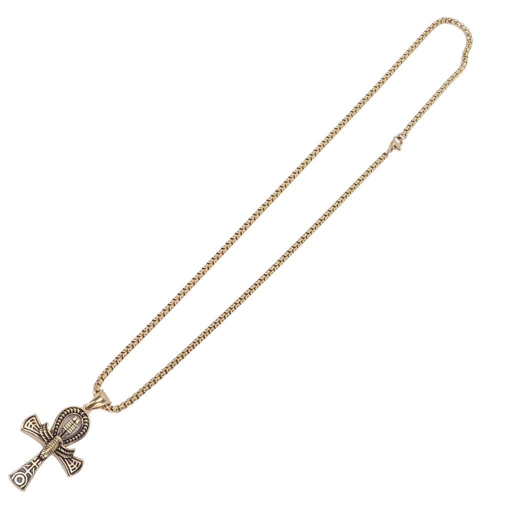Vintage Men Pendant Necklace Hip Hop Style Male Jewelry Necklace Gift Clothes AccessoryGold