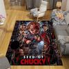 1 Alfombra de Área con Patrón de Chucky, Antideslizante, No Suelta Pelo, Resistente a Manchas