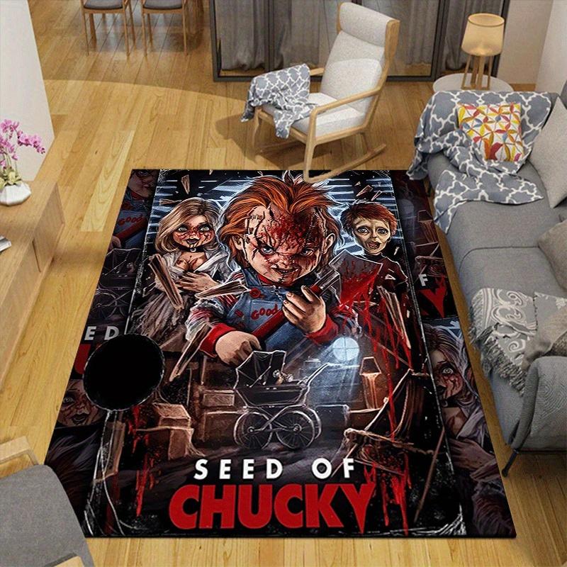 1pc Chucky Pattern Area Rug, Anti slip Non Shedding Stain Resistant Carpet