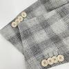 ETRO 2010 Gray Silk Linen Wool Glen Check 2B Tailored Jacket Jacket 60 grayUsed