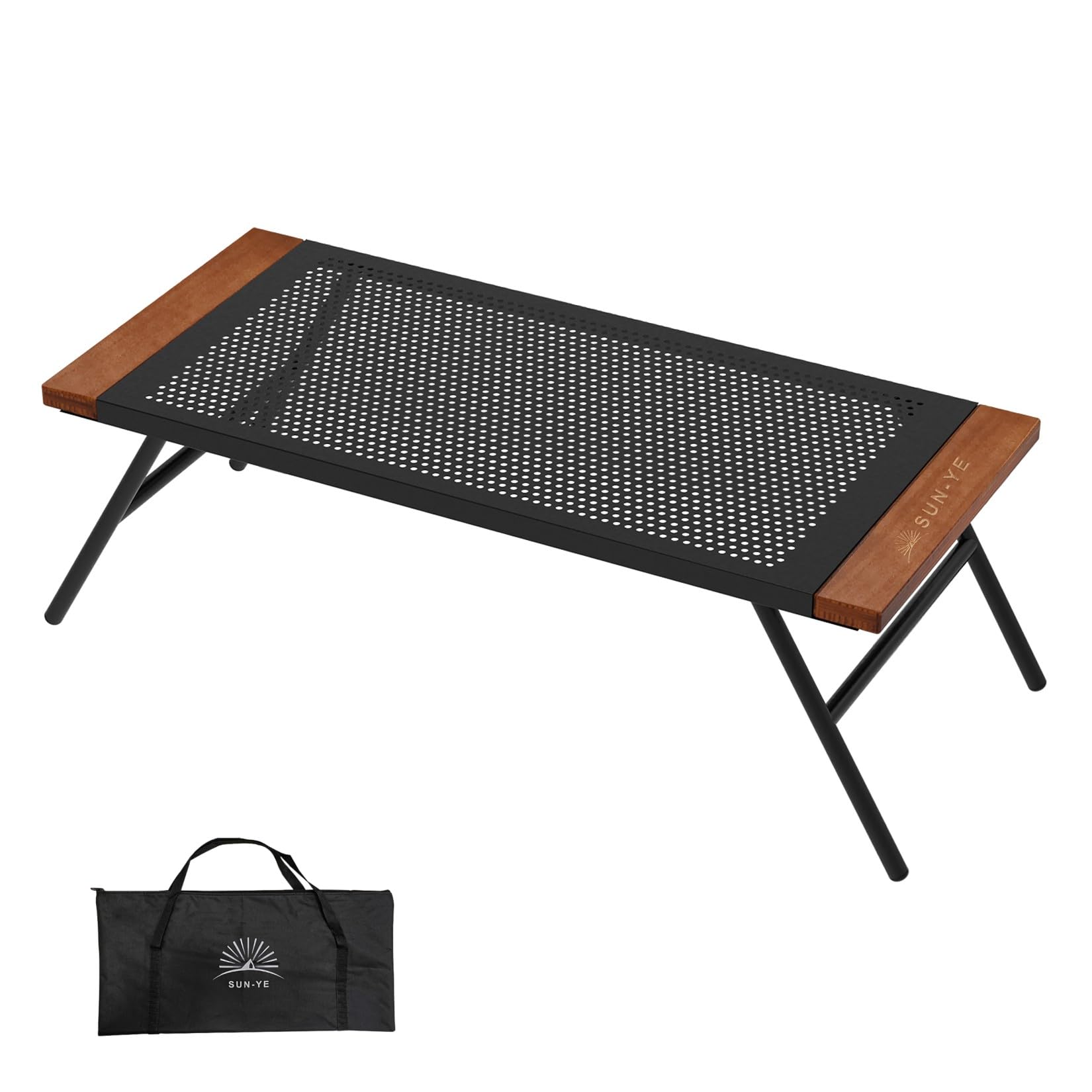 

Кемпинговая сетка из железа и дерева, в комплект входит эксклюзивная сумка для хранения 1 SUN-YE Стол, Стол, Система, Край, Складной, Кемпинг, Костер, Держатель, (Черный, Кусок)