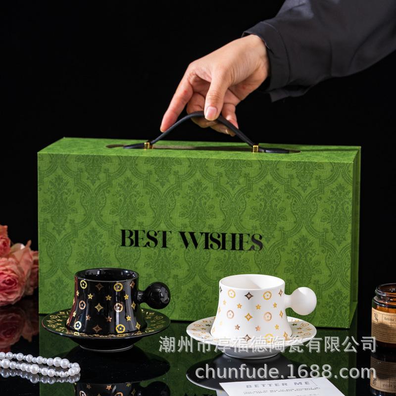 Chunfu High-End Kaffeetasse und Untertasse Geschenkbox-Set Firmen-Jahrestagung Eröffnung Einweihung Hochzeit Geburtstagsgeschenk Souvenir