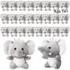 8-4S Mini Elephant Stuffed Animals 4Inch Cute Elephant Plush Toys Baby Stuffed Elephant Toy for Baby Shower Birthday Gifts