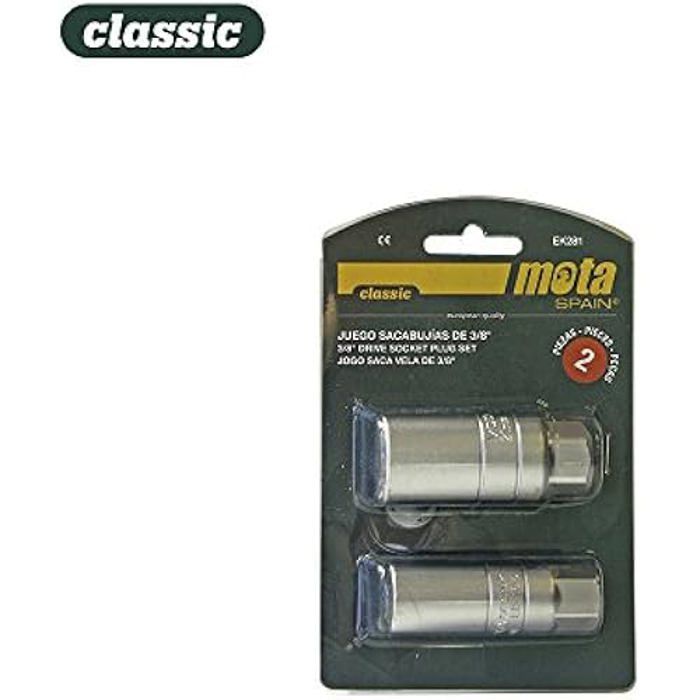 Mota Tools 39095 Lot de 2 douilles pour raccords 3/8" et accessoires de lingettes Argenté