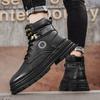 2025 Neue Herren High Top Stiefel Dicksohlige Rutschfeste Arbeitsschuhe Modische Multifunktionale Street Vintage Herren Plateau Stiefelette