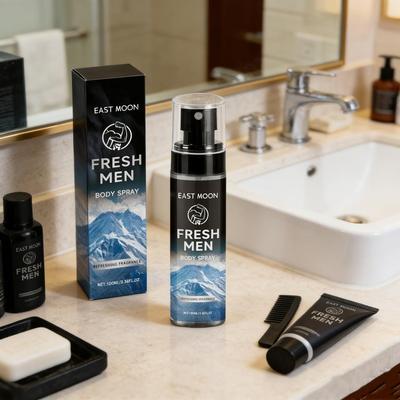 East Moon Sandalwood Men's Fragrance Spray Long Lasting Refreshing Aroma Reduce Sweat Odor Remove Underarm Adult Deodorant Spray Less