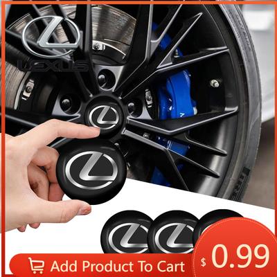 Interior Stickers 4Pcs 56mm Car Wheel Stickers Center Hub Cap Car Emblem Badge Decal For EX300H RX450H IS300H ES300H NX RX