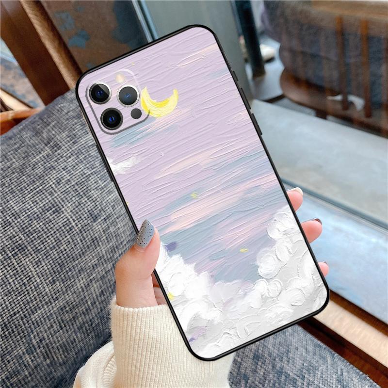 Korean Sunset Scenery Phone Case For iPhone 16 15 14 13 12 11 Pro Max 12 13 mini XR 15 16 Plus 16e Cover Shell