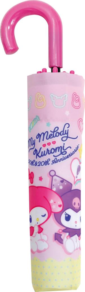 My Melody Kuromi Folding Umbrella 53cm Sanrio Cute 50th Anniversary 20th Anniversary Hand-Open
