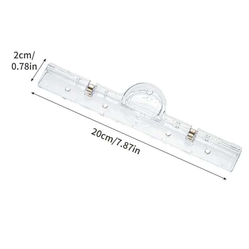 Acrylic Transparent Clip Stationery Folder Paper Clip Blackboard Book Clip A4 Whiteboard Strong Magnetic Clamp File Folder