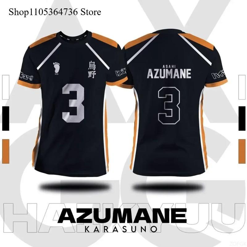 Haikyuu Karasuno Yamaguchi 12 Cosplay Trikot, Sommer Kurzarm T-Shirt für