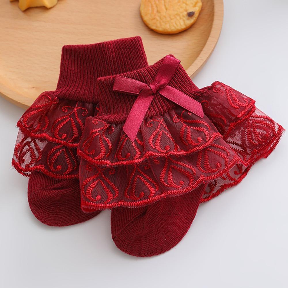 Thin Toddler Ruffle Ankle Socks Double-Layer Infant Summer Socks Delicate Baby Girls Lace Socks