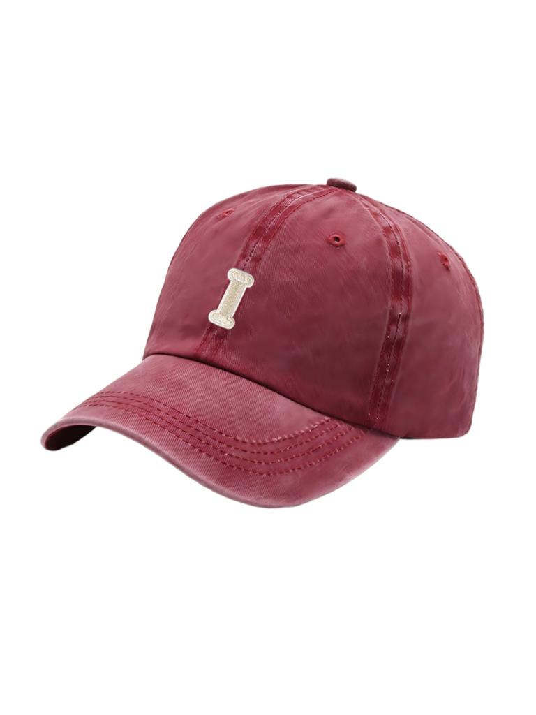 1Pc Unisex A-Z Letter Outdoors Fashionable Leisure Washed Baseball Cap, Adjustable Outdoor Sun Protection Casual Hat