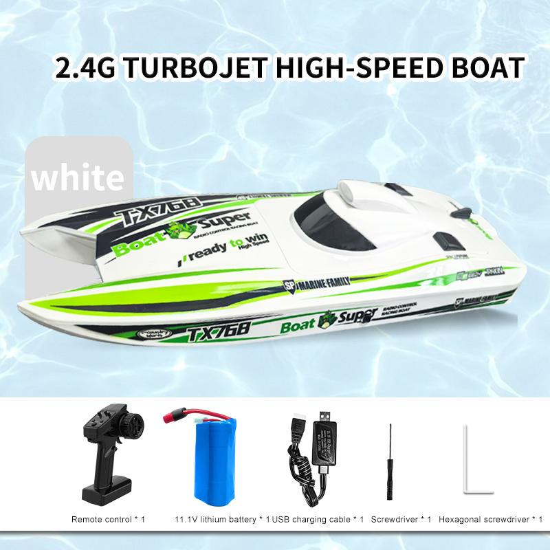 

RC лодка TX768 2.4G Бесколлекторная Высокоскоростная Судно на Радиоуправлении 30 км/ч Профессиональный Скоростной Катер Водный Транспорт Игрушки для Детей Мальчиков Подарок белый