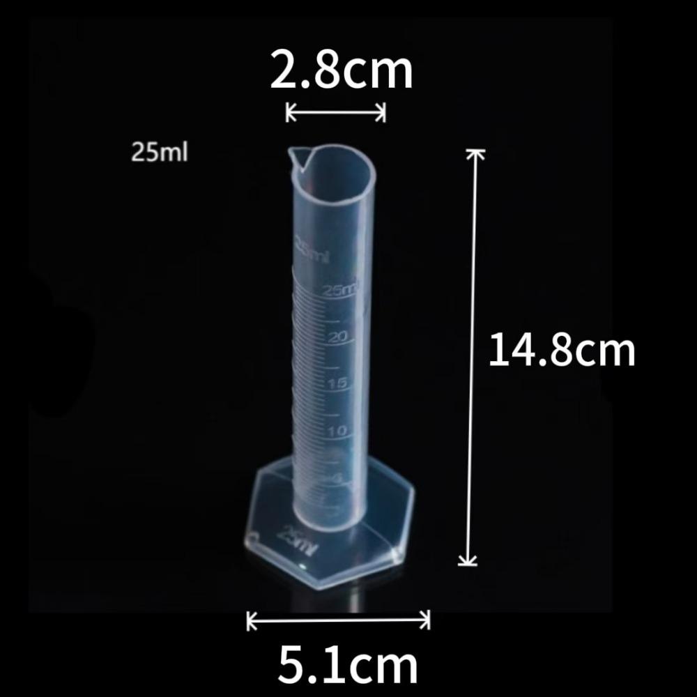 Transparents Graduated Cylinder Plastic Sturdy Measuring Cups Professional Trial Test Liquid Tube for Measurement Usage