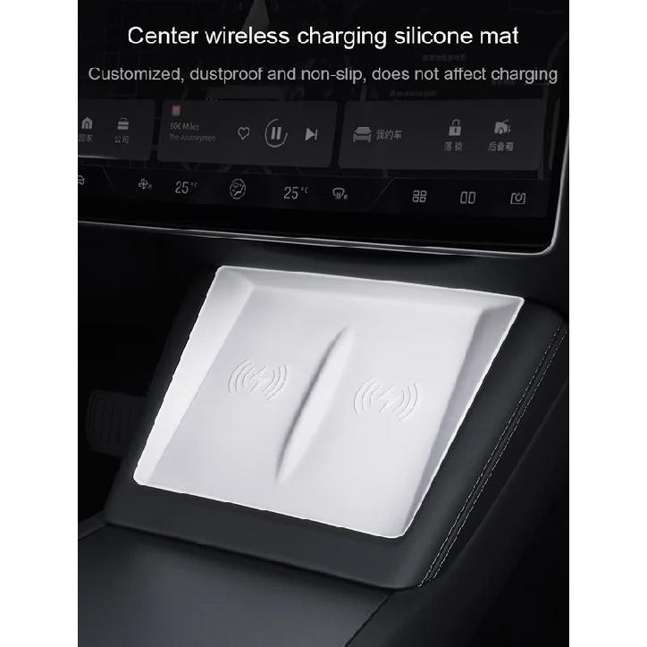 For Tesla Model 3 Highland Ultra-clear Tempered Glass Screen Protector Center Display Film Protect Set Wireless Charging Mat