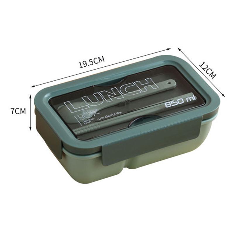Lunch Box a prova di perdite, resistente al microonde, per pasti, frutta e snack, per picnic, studenti, con posate, portatile, Bento Box