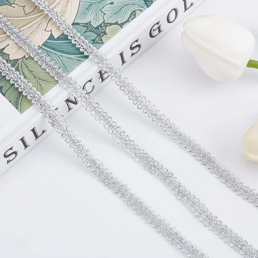 5 Yards Golden Silver Wave Hard Yarn Centipede Lace Herringbone Ribbon Dly Clothing Home Accessories Decorative