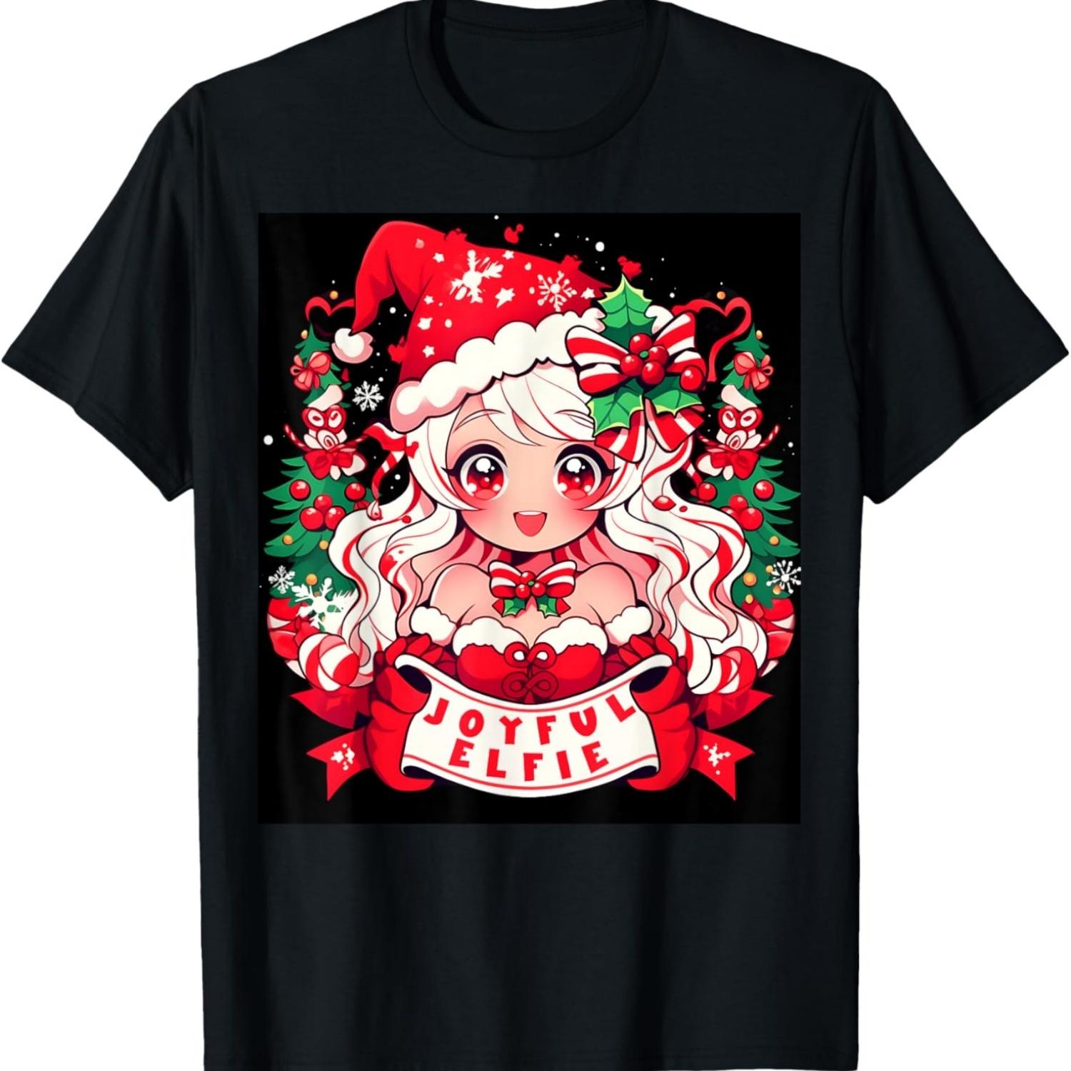 Elfie Fun_ Embrace the Spirit of Christmas with Our Elf T-Shirt S чёрный