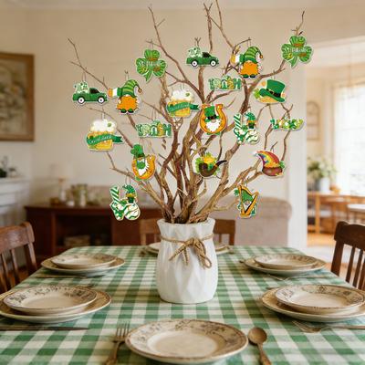 12pcs/set St. Patrick's Party Decoration Hang Tag, Irish Festival Party Decoration Hang Tag, Hang Card,Party Hang Tag Decoration