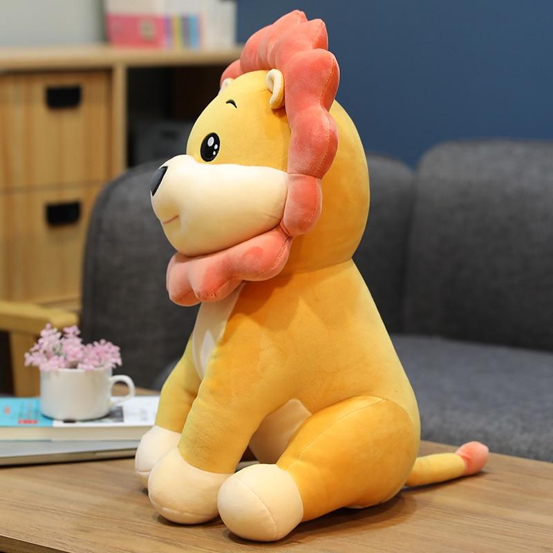 Cute Sun Flower Happy Lion Plush Toys Cute Stuffed Animal Lion Hug Doll for Kids Baby Lovely Cartoon Christmas Gift