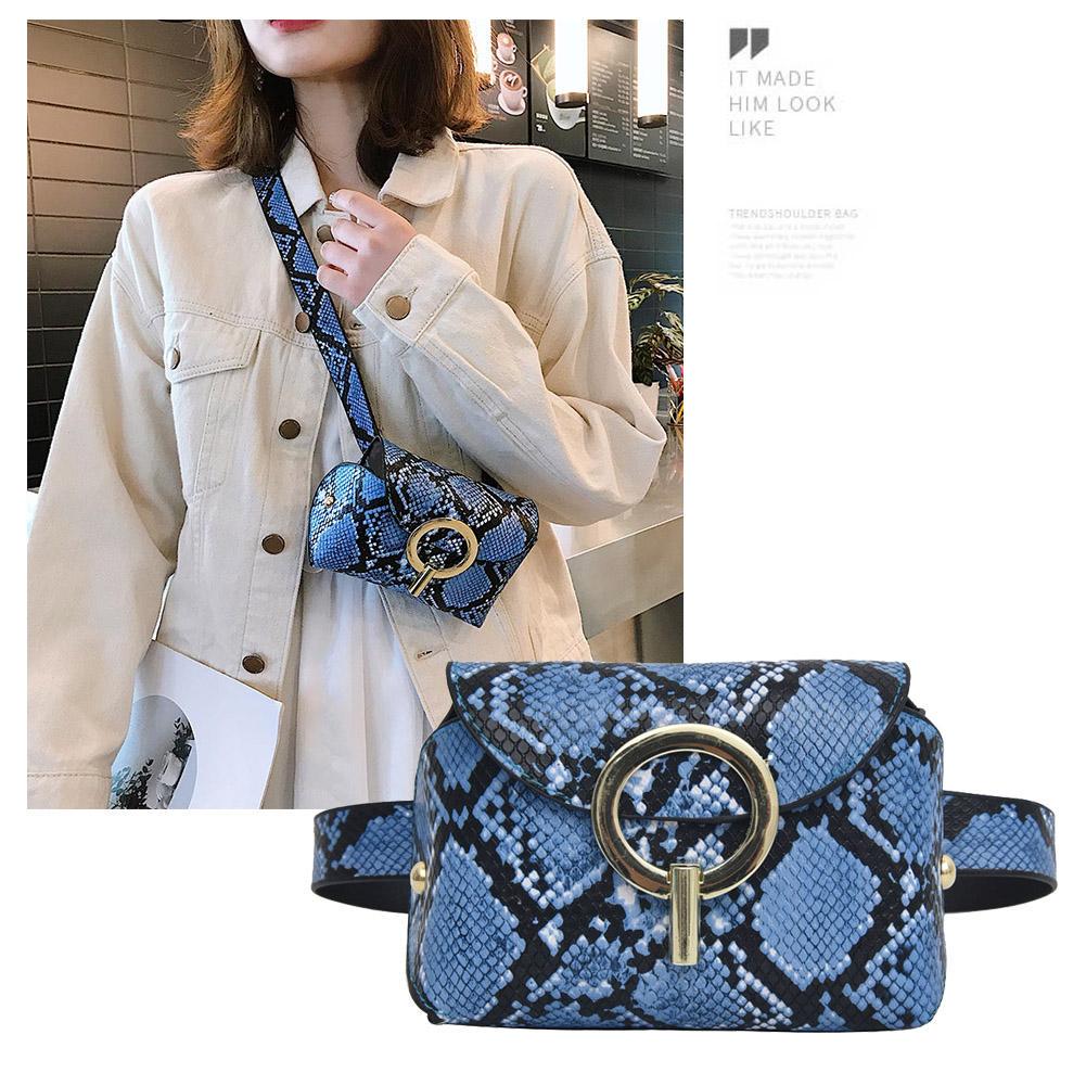 Women Snake Print Shoulder Bags Crossbody Messenger Waist Fanny Chest Handbags Women Snake Print Shoulder Bags Crossbody Messenger Waist Fanny Chest Handbags