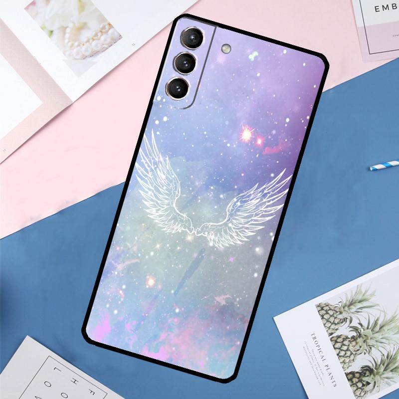 Fantasy Angel Girl Wings Funda For Samsung Galaxy S24 S23 S22 Ultra S20 S21 FE S8 S9 S10 Plus Note 10 20 Ultra Case