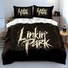 """Σετ Κλινοσκεπασμάτων Linkin Park Μαύρο""" Σετ Κλινοσκεπασμάτων Κάλυμμα Παπλώματος Κάλυμμα Παπλώματος Μαξιλαροθήκες"""  (1 * Κάλυμμα Παπλώματος 2 * Μαξιλαροθήκες, χωρίς εσωτερικό παπλώματος)