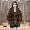 Imitation Fur Winter Chinchilla Coat Lapel New Imitation Rex Rabbit Hair Short Fluff Cross-grain Coat