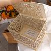 With Pattern Invitation Gift For Wedding Card Party Supplies Card Box Wedding Decoration Wooden Box