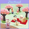 Floral Festival Resin Decor With Cute Animal Figures For Scrapbook Crafts