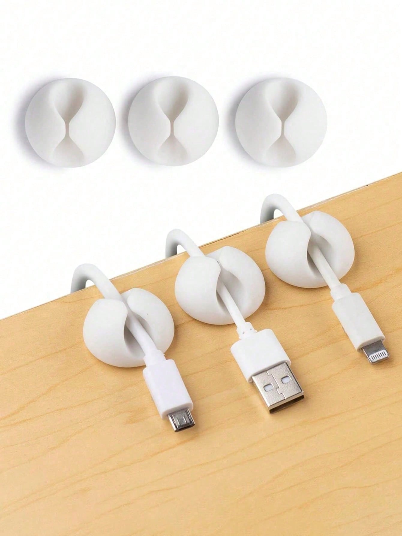 

Round Cable Organizer Management Holder For Office Desk Room Decor Home Decor Fall Decor Bedroom Decor Black 10Pcs разноцветный