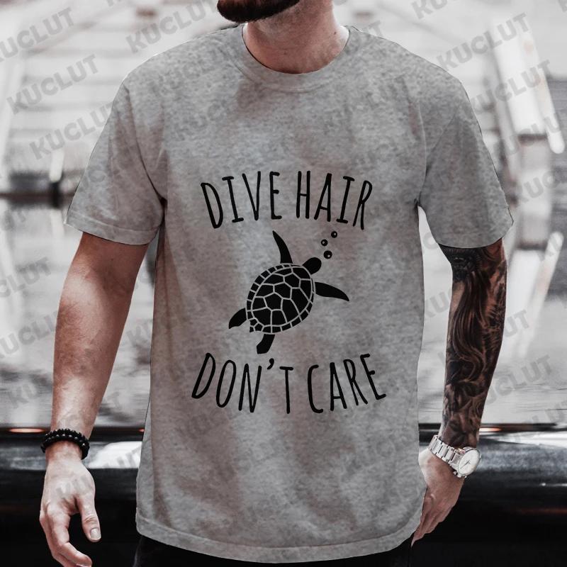 Diver 200 Bar Funny T Shirts Men Summer Harajuku Shirts Short Sleeve Streetwear Tops Oversized Clothing Scuba Diving Men Clothes