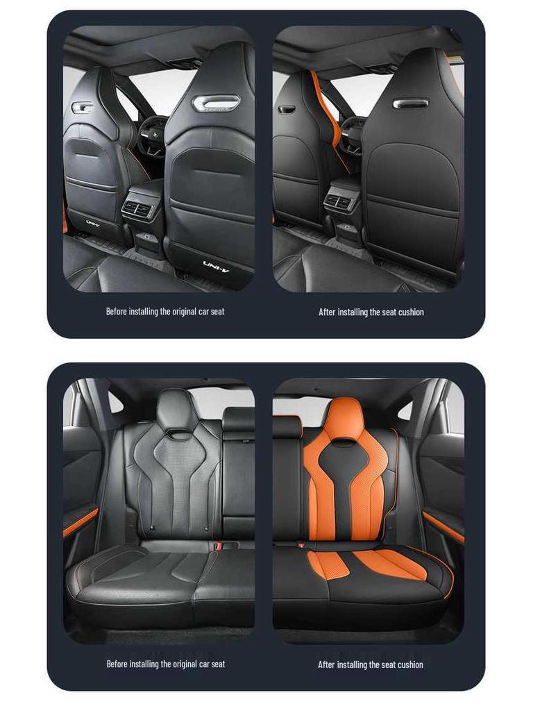 Breathable Perforated Seat Covers for 2023-2025 Changan Uni-V, All-Season Universal Fit.