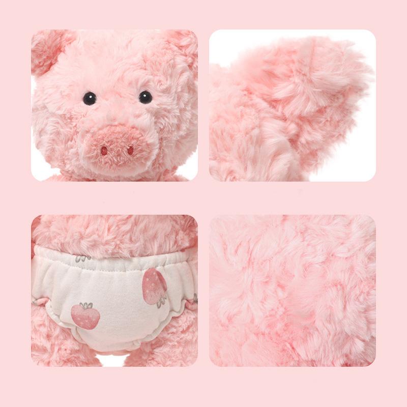 35Cm Lovely Pink Pig Plush Toys Soft Stuffed Shy Piggy Doll Cartoon Pink Diaper Pig Animal Plush Toys Girl Kids Birthday Gifts