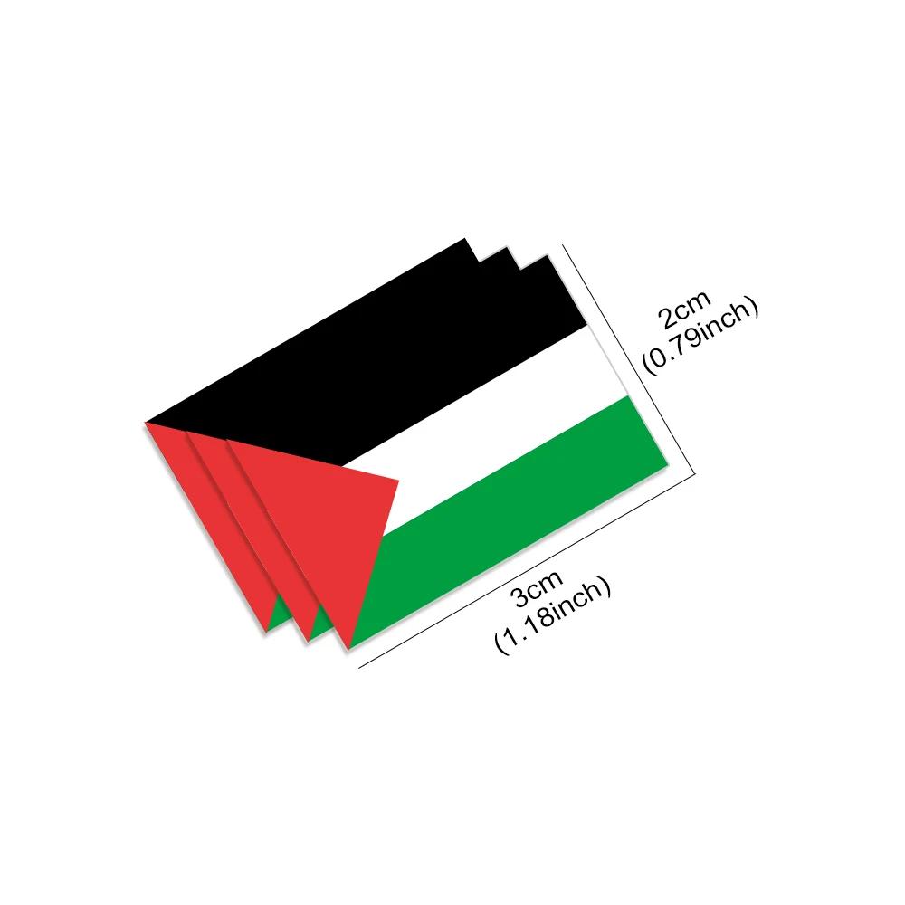 

3PCS Palestinian Flag Creative Sticker Car Sticker Truck Motorcycle Laptop Window Waterproof And Sunscreen PVC Auto Decoration