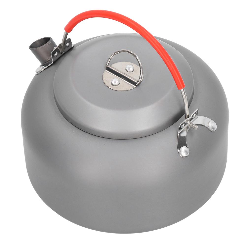 Campingkochkessel 1,4L Lebensmittelgeeignetes Metall Verbrühschutzgriff Verschleißfest Tragbare Camp-Kaffeekanne für