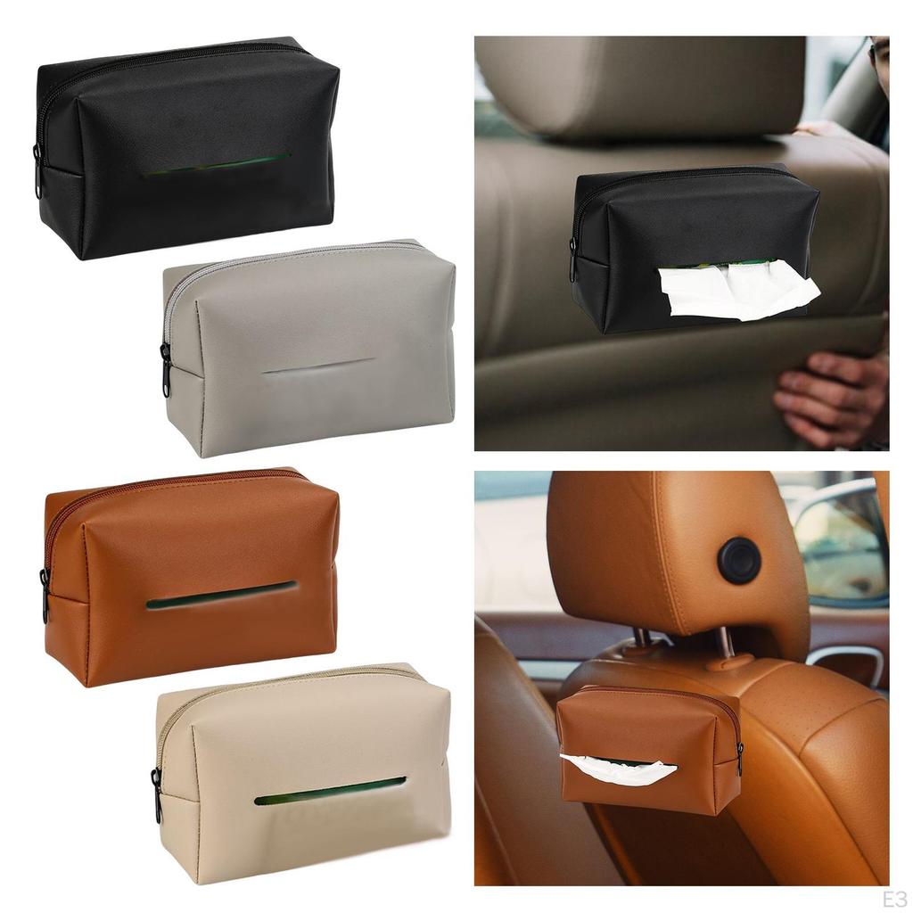 Box, Sun Visor Seat Back Hanging Organizer Practical Armrest Durable Napkin Case for Vehicles RV