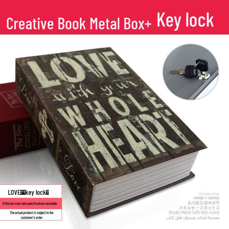 Cross-Border E-commerce Book Safe with Password Lock - Creative Storage Box & Metal Piggy Bank