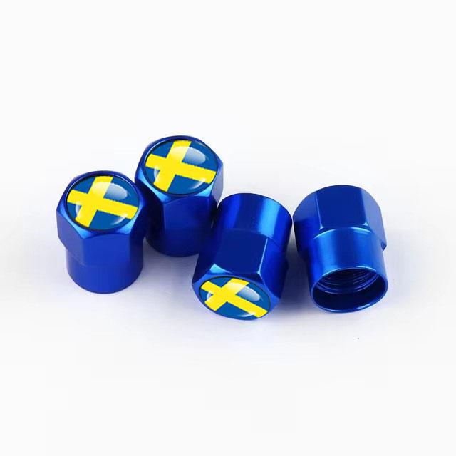 4Pcs Tyre Valve Cover Metal Car Tire Wheel Stem Air Valve Cap for Volvo XC40 XC60 XC90 C30 C70 S60 V50 V60 V70 Auto Accessoories