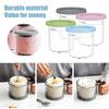 4 ice cream storage containers compatible with NC299AM/NC300 ice cream manufacturing cups for sealing ice cream cans.