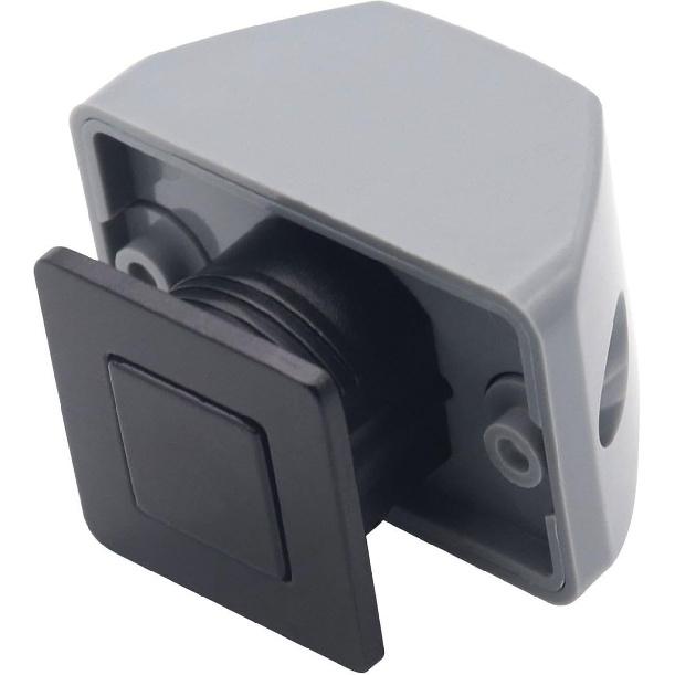 Heavy-duty Push Button Latches for Cabinets And Boats, Black Gray