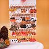 Fashionable Halloween Pumpkin Black Cats Dangle Earrings Festival Charm Syurdy Alloy Jewelry Accessory for Parties