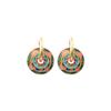 925 Sterling Silver Chinese Ethnic Style Color Drip Glaze Earrings for Girls