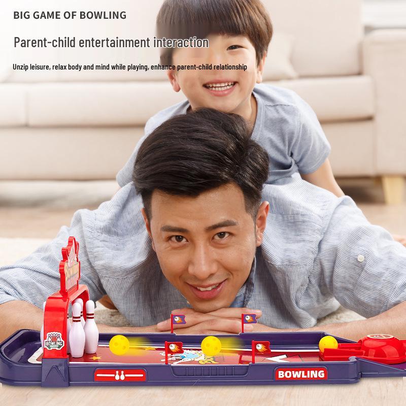 Cross-Border Children's Curling Bowling Table Game Toy for Parent-Child Interaction and Indoor Relaxation.