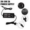 EU AC Adjustable Adapter Display Screen DC 3V-24V 2A Voltage Regulated Power Supply Adatpor Plastic